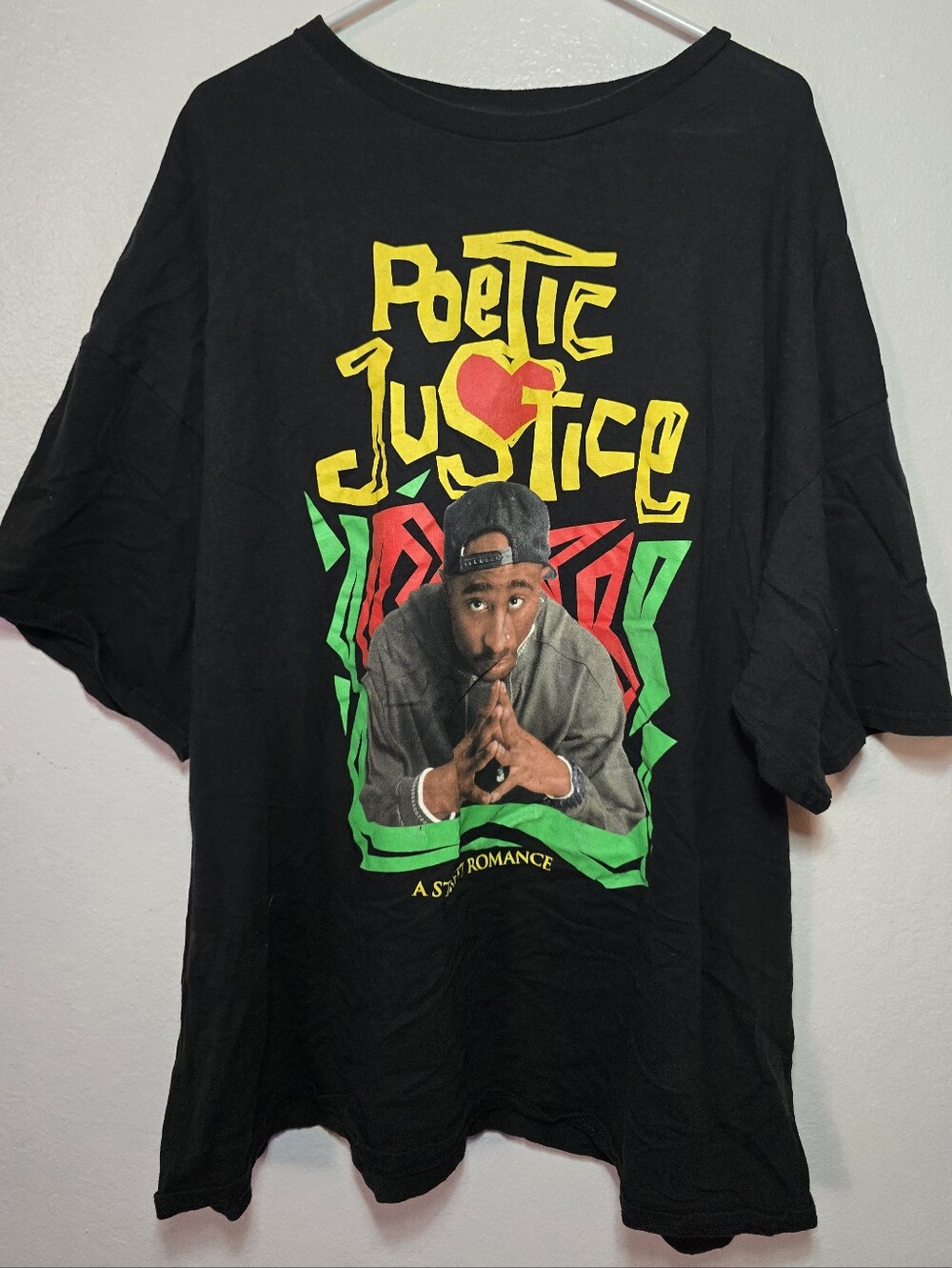 Poetic Justice Black Graphic Tee - Men (5xl)
